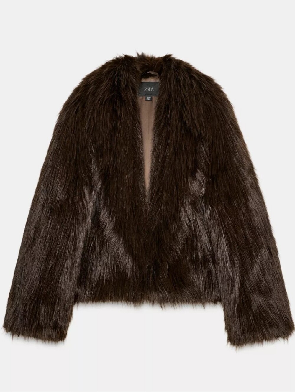 ZARA SHORT FAUX FUR COAT